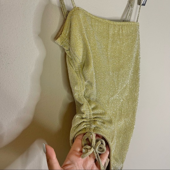 Triangl Swimwear | Rily Metallic Gold One Piece Bathing Suit - Picture 5 of 7